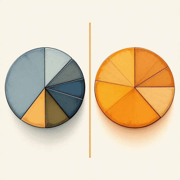 A horizontal number line centered on zero, with a warm amber arrow pointing to a fraction on the positive (right) side and a cool stone arrow pointing to a mirrored fraction on the negative (left) side.