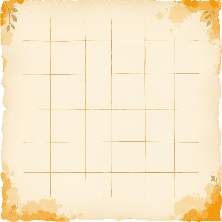 A painted chart on aged parchment with five vertical columns separated by thin painted lines, each column containing a single small symbolic painted icon: a small drawstring bag, a vertical row of dots, a plus sign, a single curved arrow, and a fork in a road splitting into two paths. Classical scholarly aesthetic, warm tones, no text or labels.