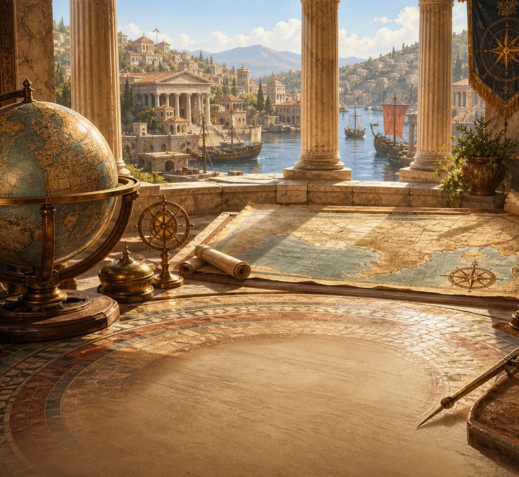 Atlas Rotunda for geography practice.