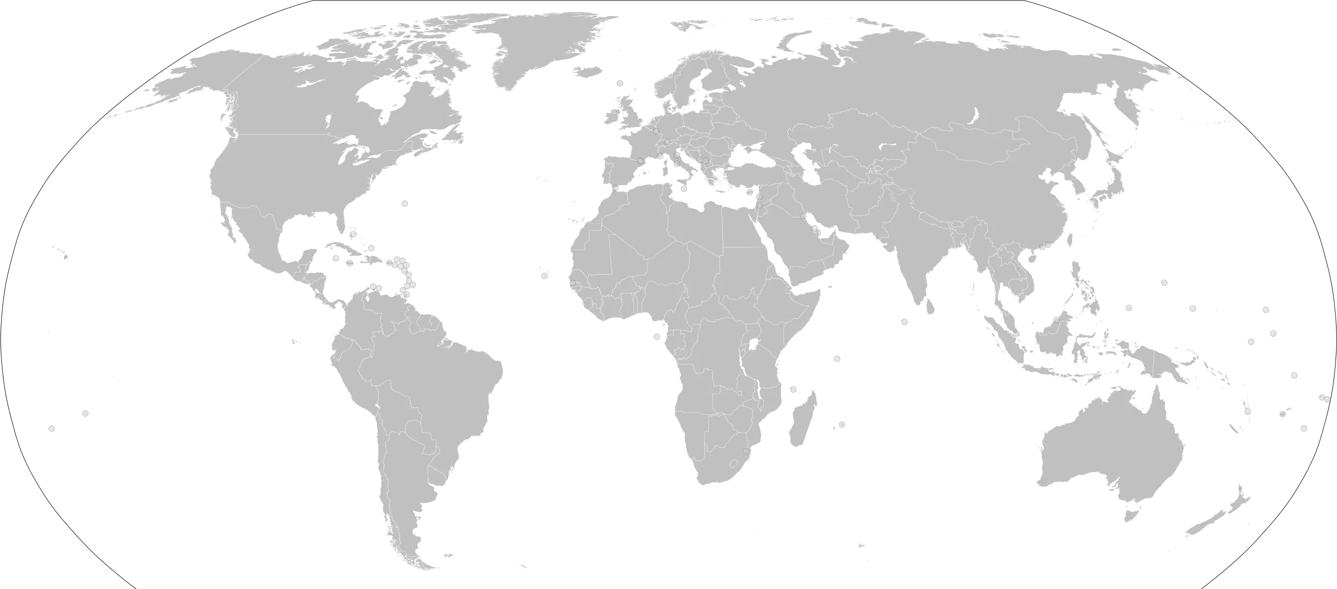 Blank world map